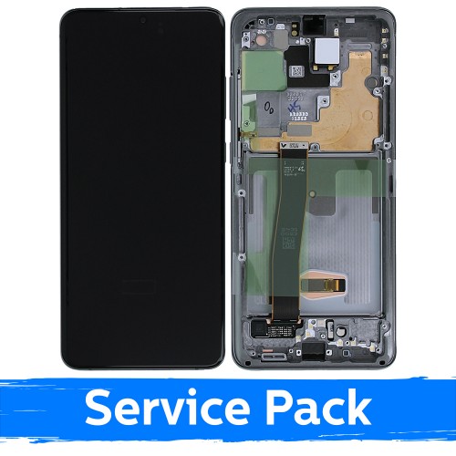 Ekranas skirtas Samsung G988 S20 Ultra su rėmeliu / Cosmic Grey / (Service Pack)