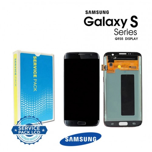 Ekranas skirtas Samsung G935 S7 Edge juodas (Service Pack) (NoFrame versija)