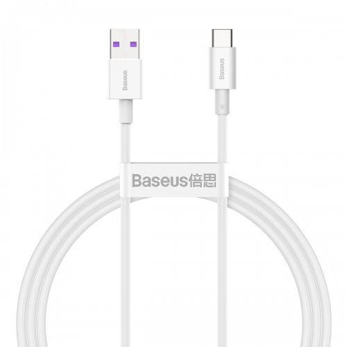 USB Kabelis Baseus "Superior" baltas "Type-C" 100cm (iki 66W / 6A)