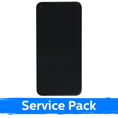 Ekranas skirtas Google Pixel 5 juodas su rėmeliu (Service Pack)