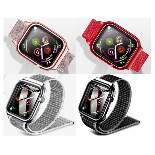 Apyrankė USAMS "ZB074 Nylon" skirta iWatch Series 44mm sidabrinė