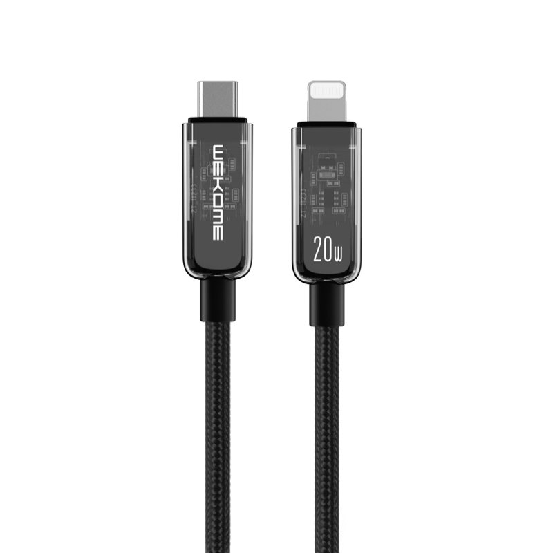 WEKOME WDC-181 Vanguard Series - USB-C to Lightning Super Fast Charging PD 20W connection laidas 1 m (juodas)