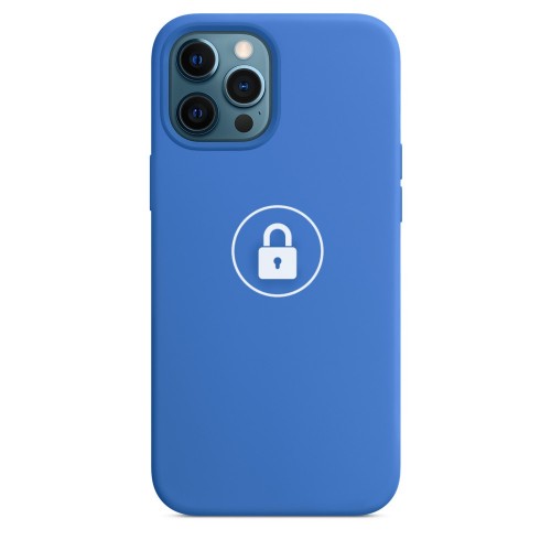 Dėklas "Silicone Case v2" skirtas iPhone 12 (12 Pro) / Capri Blue / su įpakavimu