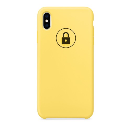 Dėklas "Silicone Case" skirtas iPhone X (XS) / Canary Yellow / su įpakavimu