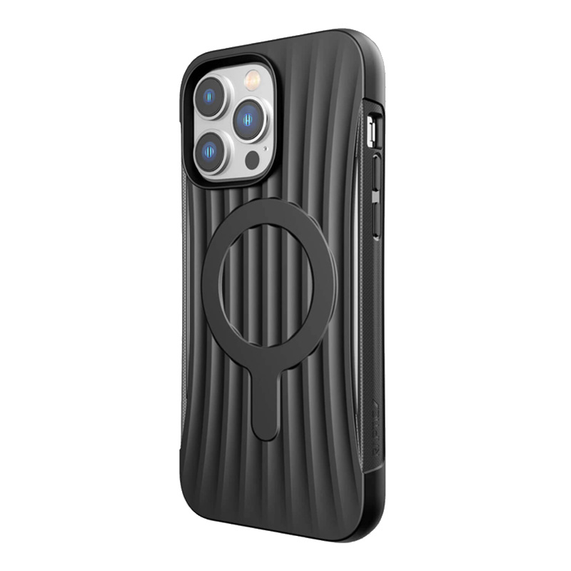 Raptic X-Doria Clutch dėklas iPhone 14 Pro Max su Magnetine galinė juoda danga