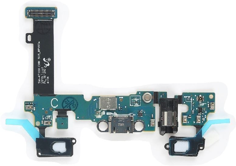 Lanksčioji jungtis Samsung A710 A7(2016) su įkrovimo kontaktu ir mikrofonu HQ