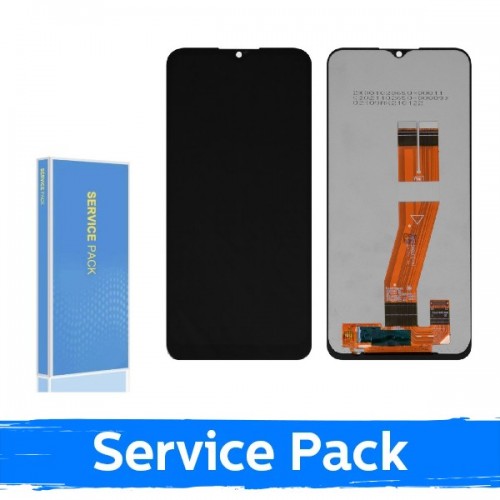 Ekranas skirtas Samsung A025G A02s EU juodas (Service Pack / Aftermarket)(NF version)