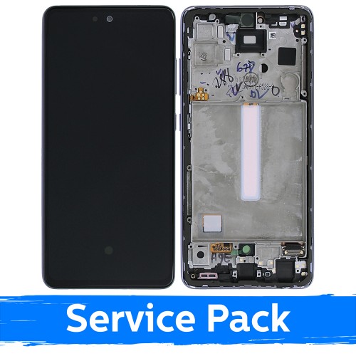 Ekranas skirtas Samsung A528 A52s su rėmeliu / Awesome Purple / (Service Pack)