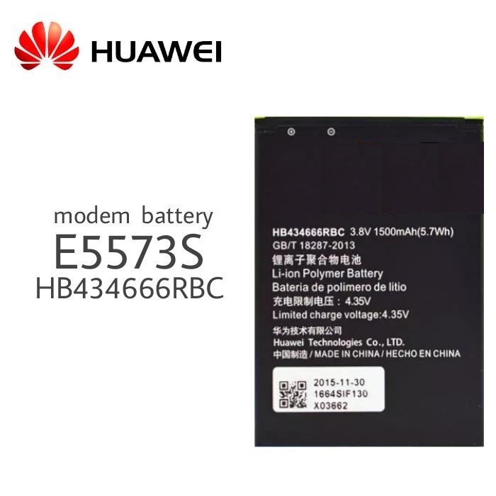 Akumuliatorius Huawei HB434666RBC for Modem 1500mAh E5573/E5575/E5576/E5577/E5776 (compatible with HB434666RAW)