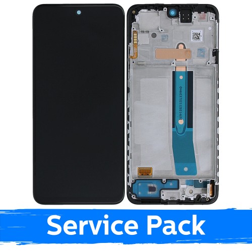 LCD ekranas suderinamas su Xiaomi Redmi Note 11S (4G) / Redmi Note 12S (4G) / Poco M4 Pro 4G juodas su rėmeliu (Service Pack)