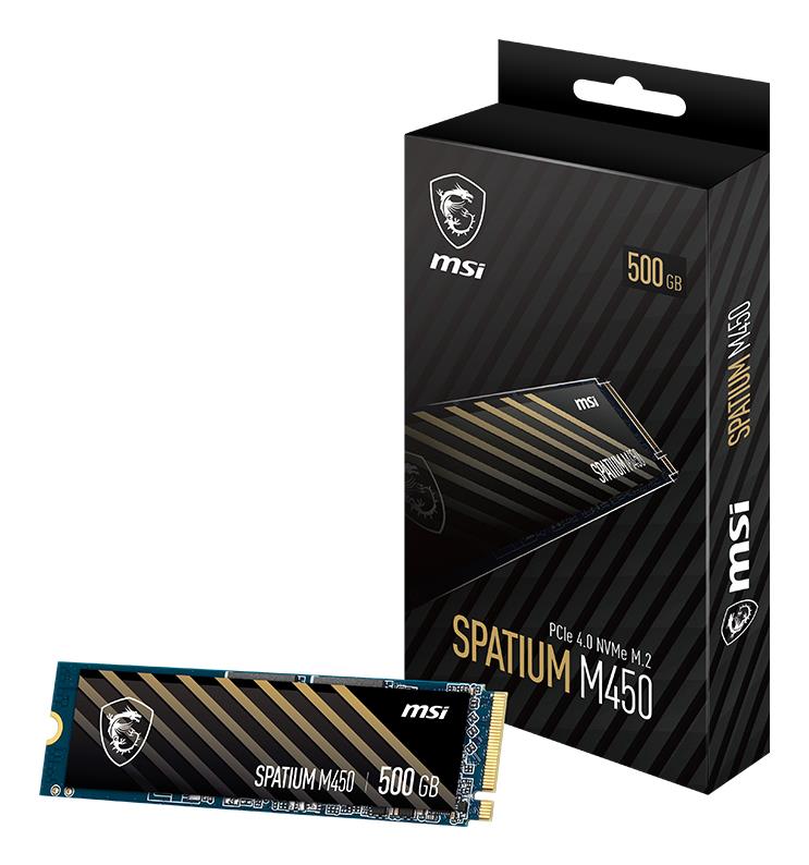 SSD diskas MSI Spatium M450 500GB M.2 PCIe Gen4 NVMe 3600/2300 MB/s