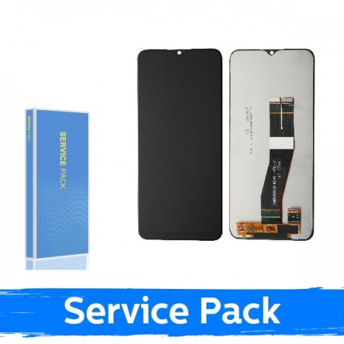 Ekranas skirtas Samsung A025F A02s non-EU juodas (Service Pack / Aftermarket)(NF version)