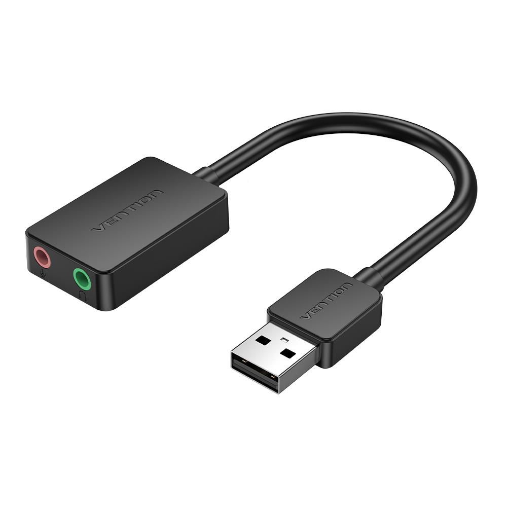 USB garso kortelė 2 prievadų 0.15m Vention
