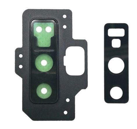 Samsung N960 Note 9 kameros stikliukas su rėmeliu Black ORG