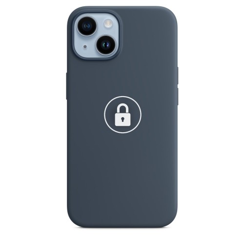 Dėklas "Silicone Case v2" skirtas iPhone 14 / Storm Blue / su įpakavimu