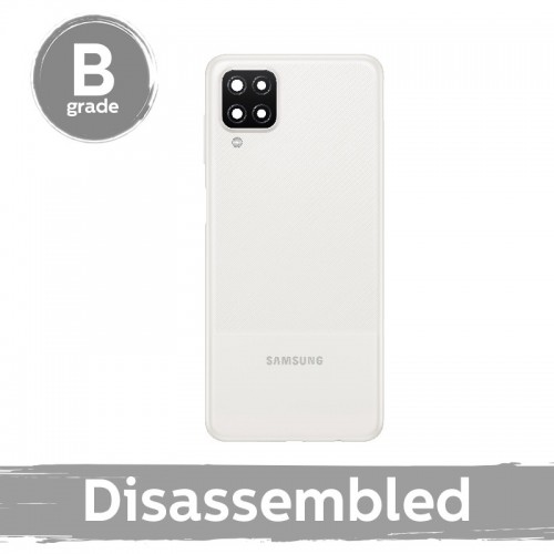 Galinis dangtelis skirtas Samsung A125 A12 / White / su stikliukais 100% originalus (9/10 naudotas)