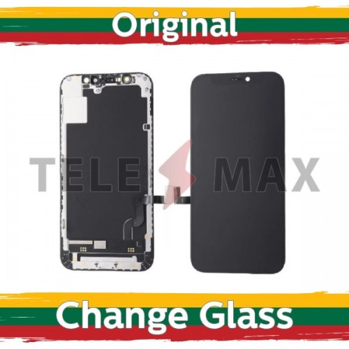 Ekranas skirtas iPhone 12 Mini juodas (Atnaujintas: Telemax)