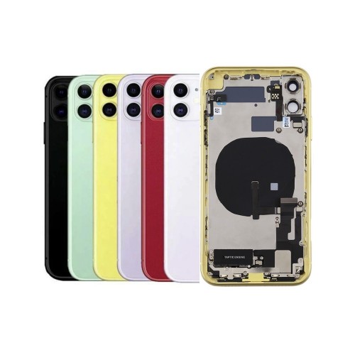 Galinis dangtelis skirtas iPhone 11 / Yellow / (Pilnas korpusas + Smulkios dalys) / OEM