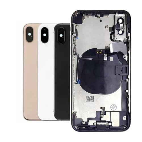 Galinis dangtelis skirtas iPhone X / White / (Pilnas korpusas + Smulkios dalys) / OEM