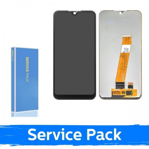 Ekranas skirtas Samsung A015F A01 juodas (in Service Pack box)(NoFrame version)