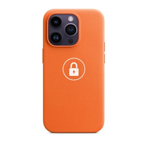 Dėklas "Leather Case v2" skirtas iPhone 14 Pro / Orange / su įpakavimu