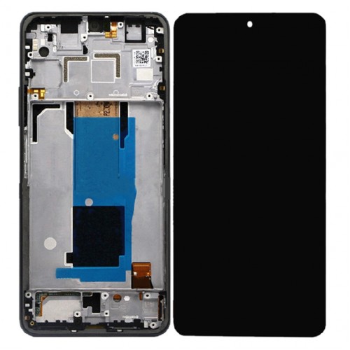 Ekranas skirtas Xiaomi Redmi Note 11 Pro+ 5G (11 Pro Plus 5G) su rėmeliu / Mysterious Black / HQ