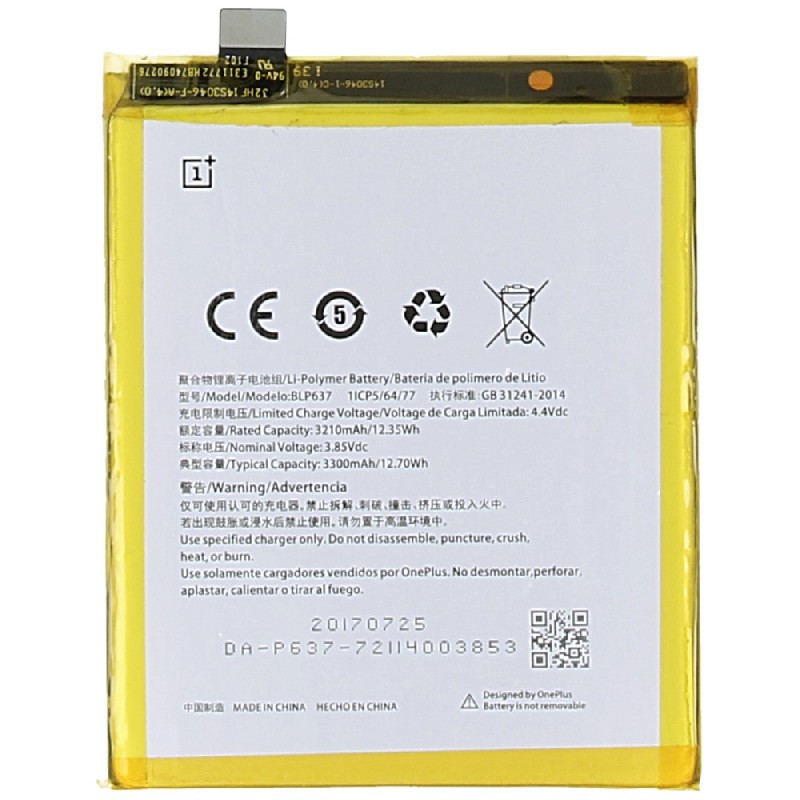 Akumuliatorius ORG OnePlus 5T BLP637 3300mAh