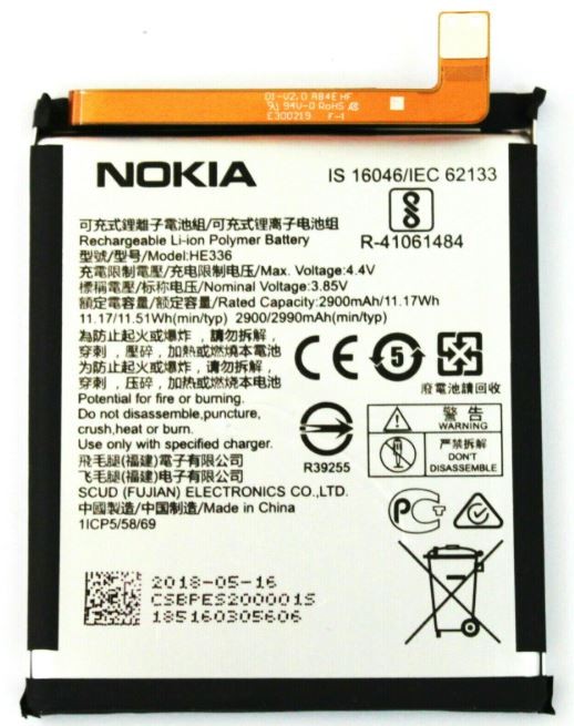 Akumuliatorius ORG Nokia 3.1/5.1 2900mAh TA-1063/1075 HE336