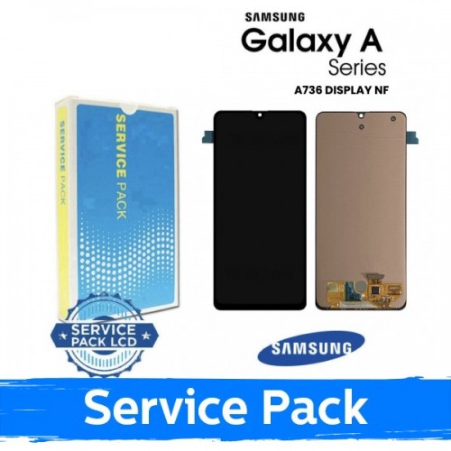 Ekranas skirtas Samsung A736 A73 5G juodas (in Service Pack box)(NoFrame version)