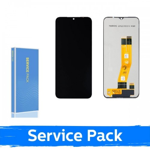 Ekranas skirtas Samsung A145P / A145R A14 4G juodas (Service Pack / Aftermarket)(NF version)