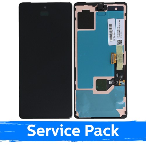 Ekranas skirtas Google Pixel 7 juodas su rėmeliu (Service Pack)