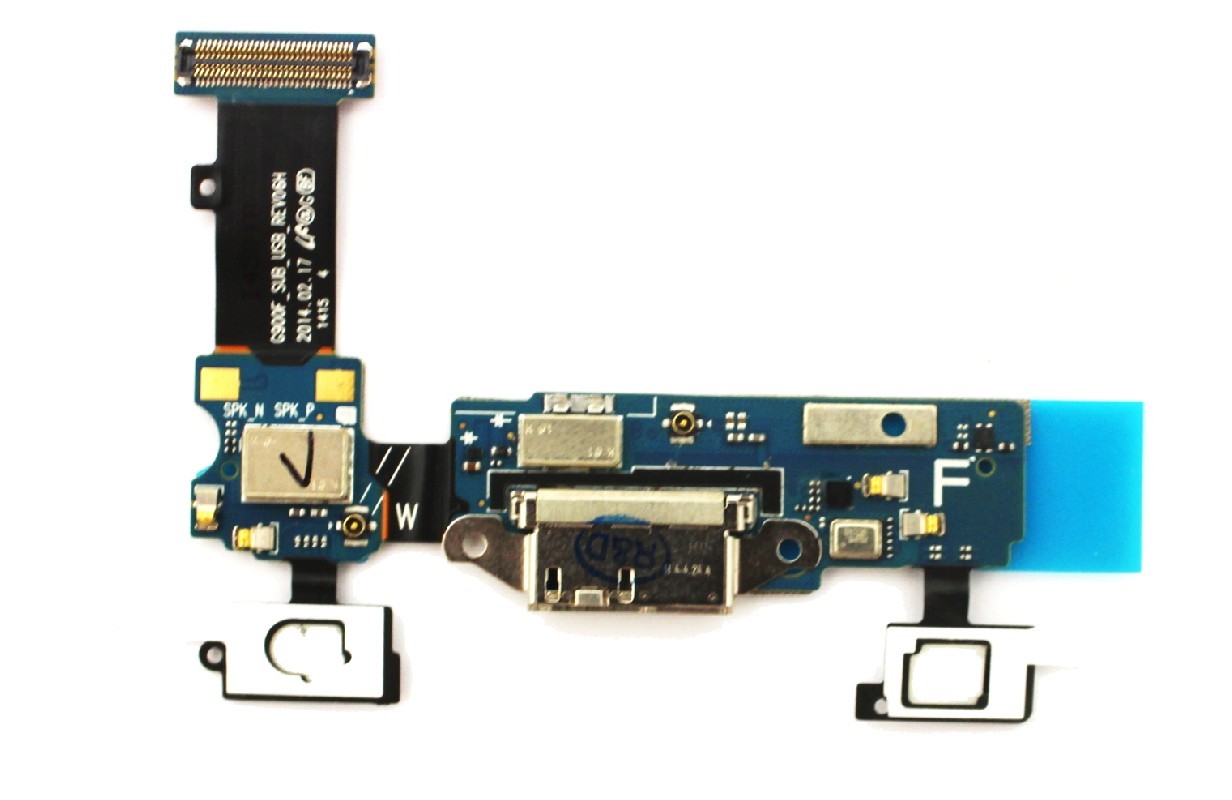 Lanksčioji jungtis Samsung G900F S5 su įkrovimo kontaktu ir mikrofonu ORG