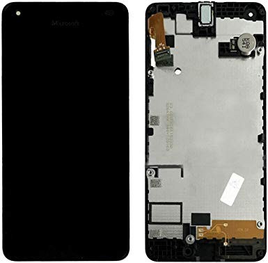 Ekranas Microsoft (Nokia) Lumia 550 su lietimui jautriu stikliuku ir rėmeliu Black originalus (used grade B)