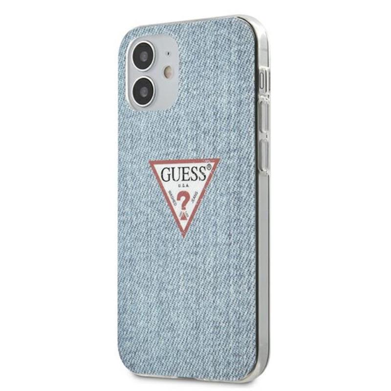 Guess GUHCP12SPCUJULLB iPhone 12 mini 5.4" mėlynas/šviesiai mėlynas kietas dėklas Jeans kolekcija