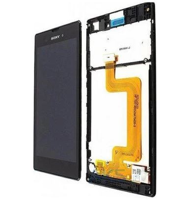 Ekranas Sony D5103 Xperia T3 su lietimui jautriu stikliuku ir rėmeliu Black originalus (service pack)