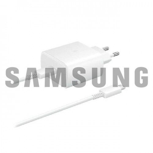 Įkroviklis Samsung EP-TA845 baltas 45W (No Package) + Type-C 180cm laidas / 100% Genuine /