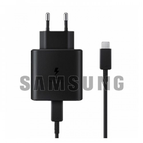 Įkroviklis Samsung EP-TA845 juodas 45W (No Package) + Type-C laidas / 100% Genuine /