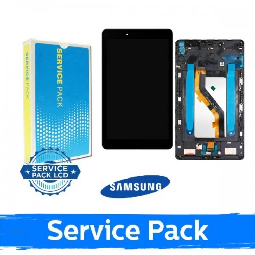 Ekranas skirtas Samsung T290 Tab A 8.0'' juodas su rėmeliu (Service Pack)