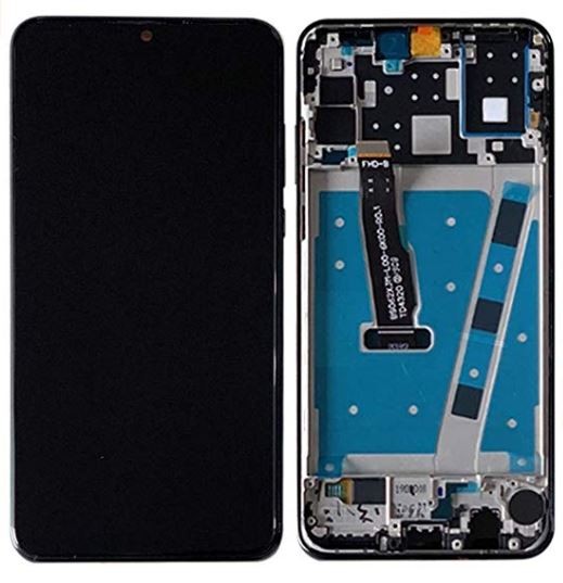 Ekranas Huawei P30 Lite 48MP su lietimui jautriu stikliuku ir rėmeliu Midnight Black ORG