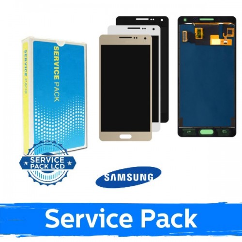 Ekranas skirtas Samsung A500 A5 2015 juodas (Service Pack)