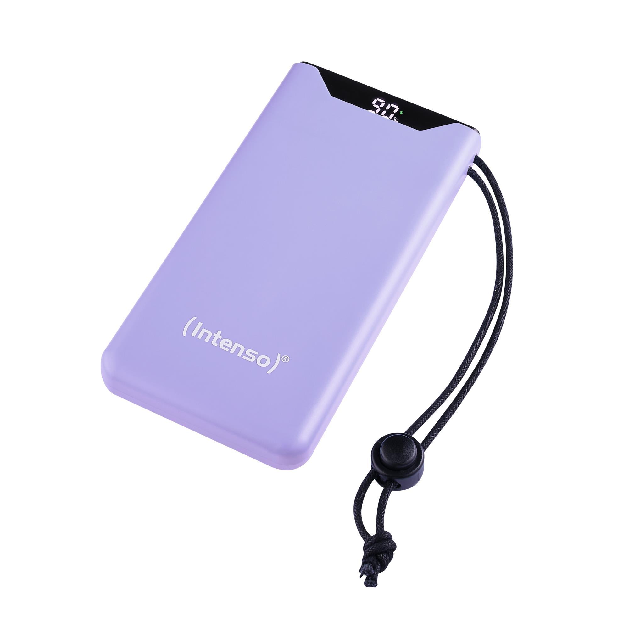 Išorinė baterija USB 10000mAh QC3.0 violetinė Intenso F10000