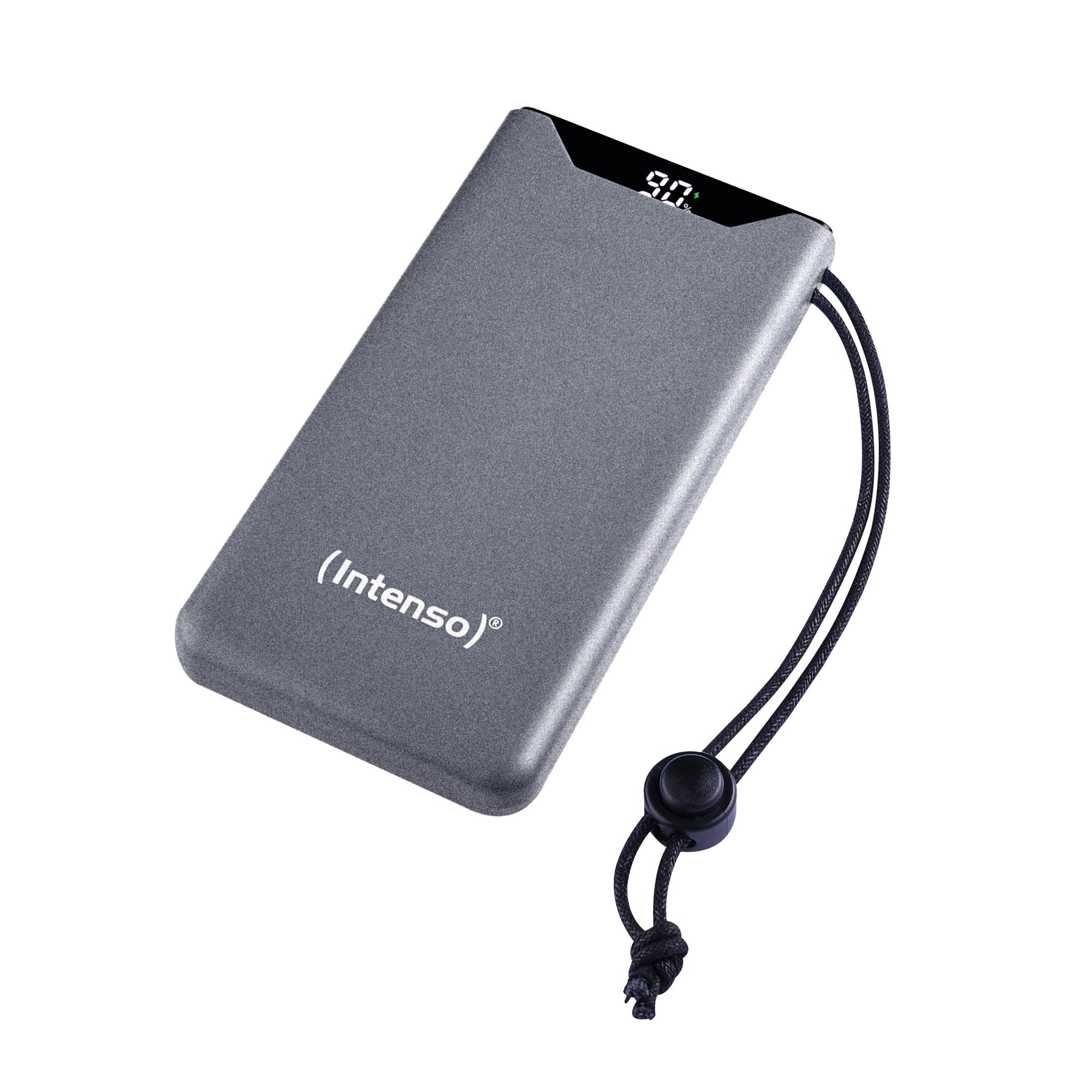 Išorinė baterija USB 10000mAh QC3.0 pilka Intenso