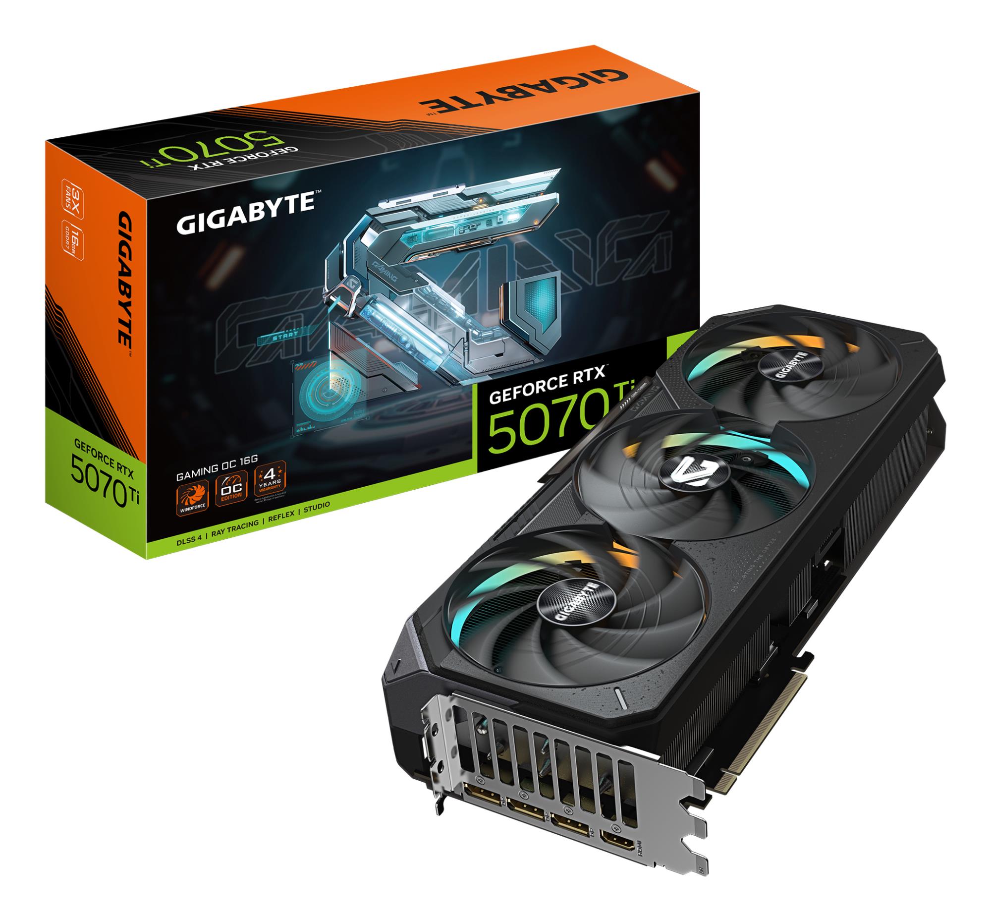Gigabyte RTX 5070 Ti Gaming OC vaizdo plokštė 16GB GDDR7 256bit PCIe 5.0 1xHDMI 3xDP