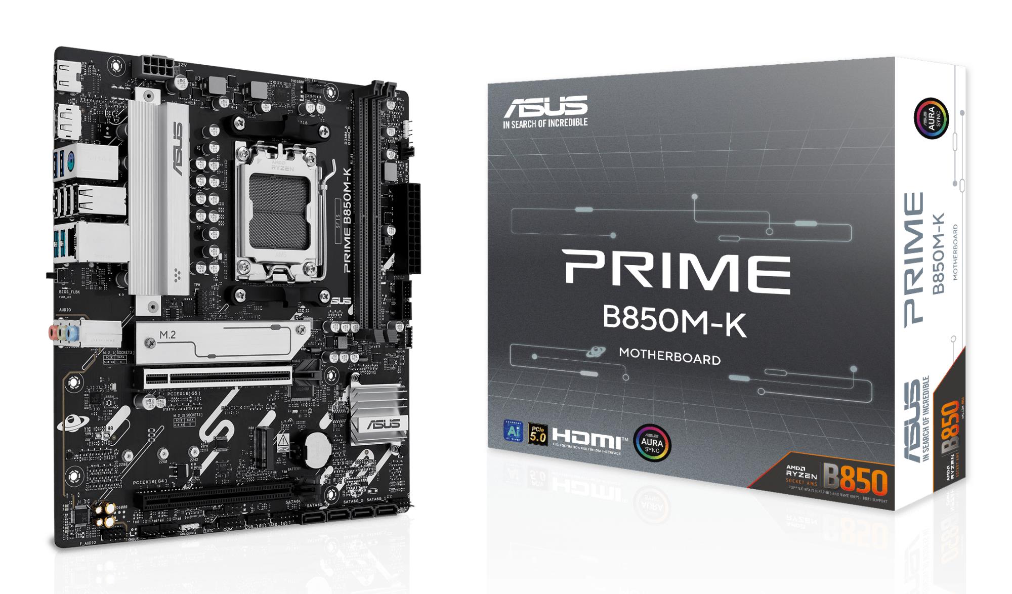 Pagrindinė plokštė ASUS AMD B850 SAM5 Micro-ATX DDR5 2 lizdai