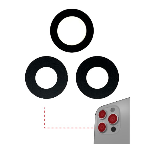 Galinės kameros stikliukas skirtas Apple iPhone 12 Pro galinės kameros stikliukas (3vnt) / PREMIUM /