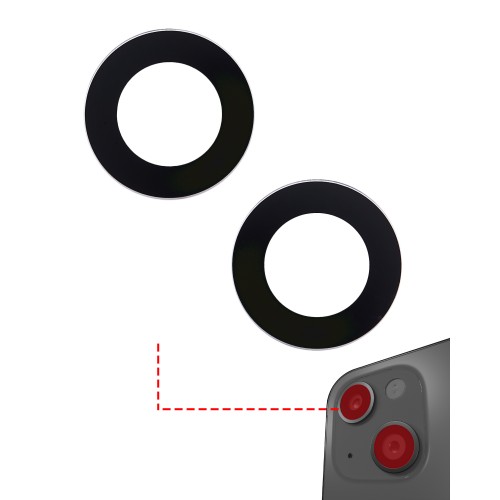 Galinės kameros stikliukas skirtas Apple iPhone 14 / 14 Plus / 15 / 15 Plus galinės kameros stikliukas (2vnt) / PREMIUM /