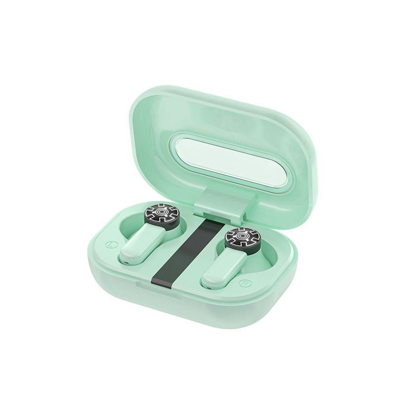 WEKOME VA06 Vanguard Series - Bluetooth V5.2 TWS wireless ausinės with charging dėklas (žalias)