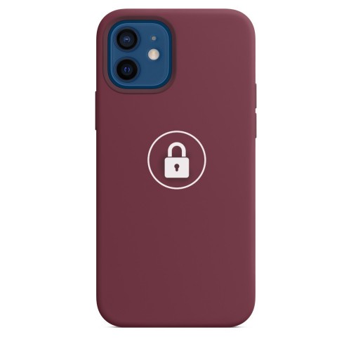Dėklas "Silicone Case v2" skirtas iPhone 12 Pro Max / Plum / su įpakavimu