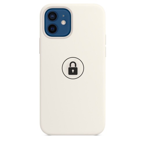 Dėklas "Silicone Case v2" skirtas iPhone 12 (12 Pro) / White / su įpakavimu