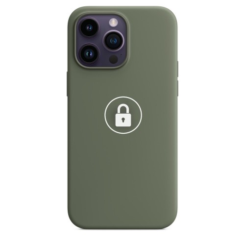 Dėklas "Silicone Case v2" skirtas iPhone 14 Pro / Olive / su įpakavimu